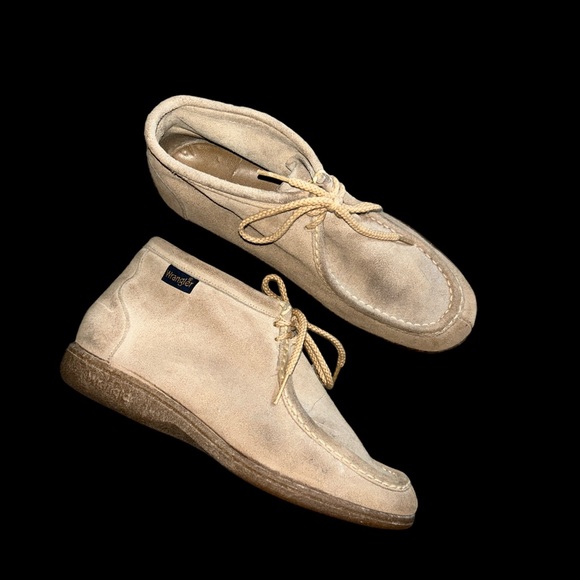Vintage 1970’s Wrangler Tan Suede Women’s Ankle Boots Size 6 - Picture 1 of 8